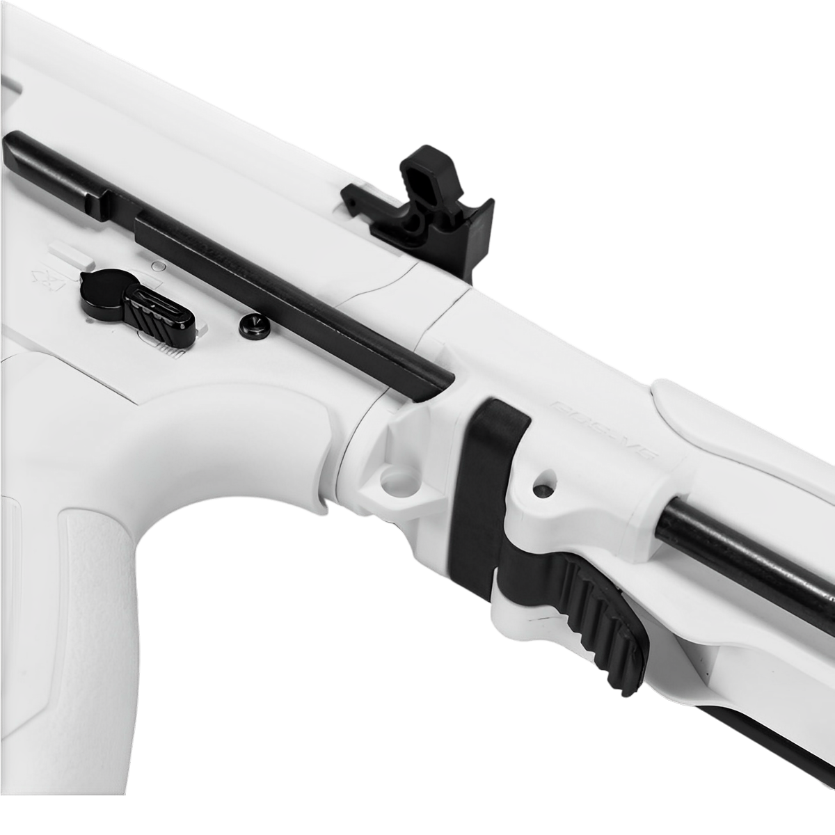 Compact White ARP9-5.0 Gel Blaster for Close-Quarter Combat