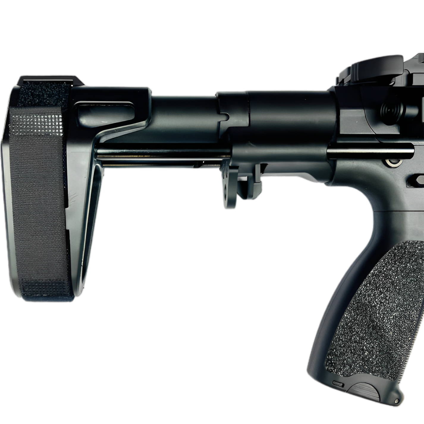 PDX gel blaster by Jingji with steel barrel, adjustable PDW buttstock, and high accuracy.