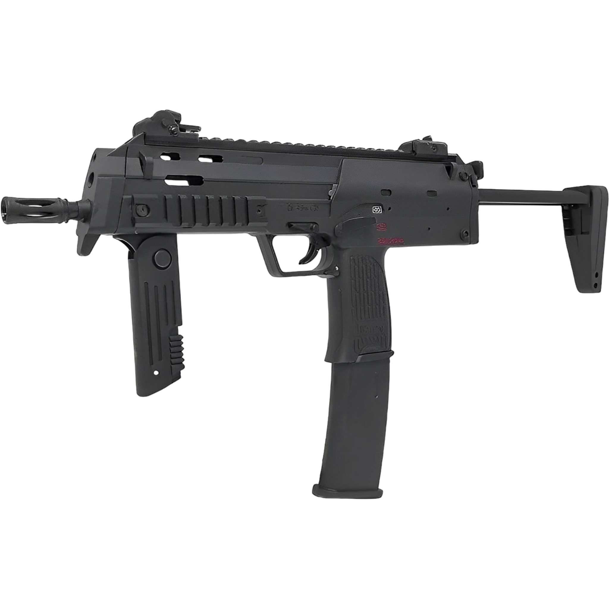 MP7 gel blaster by ZIBO offering adjustable stock, accurate firing, and 230 FPS performance.