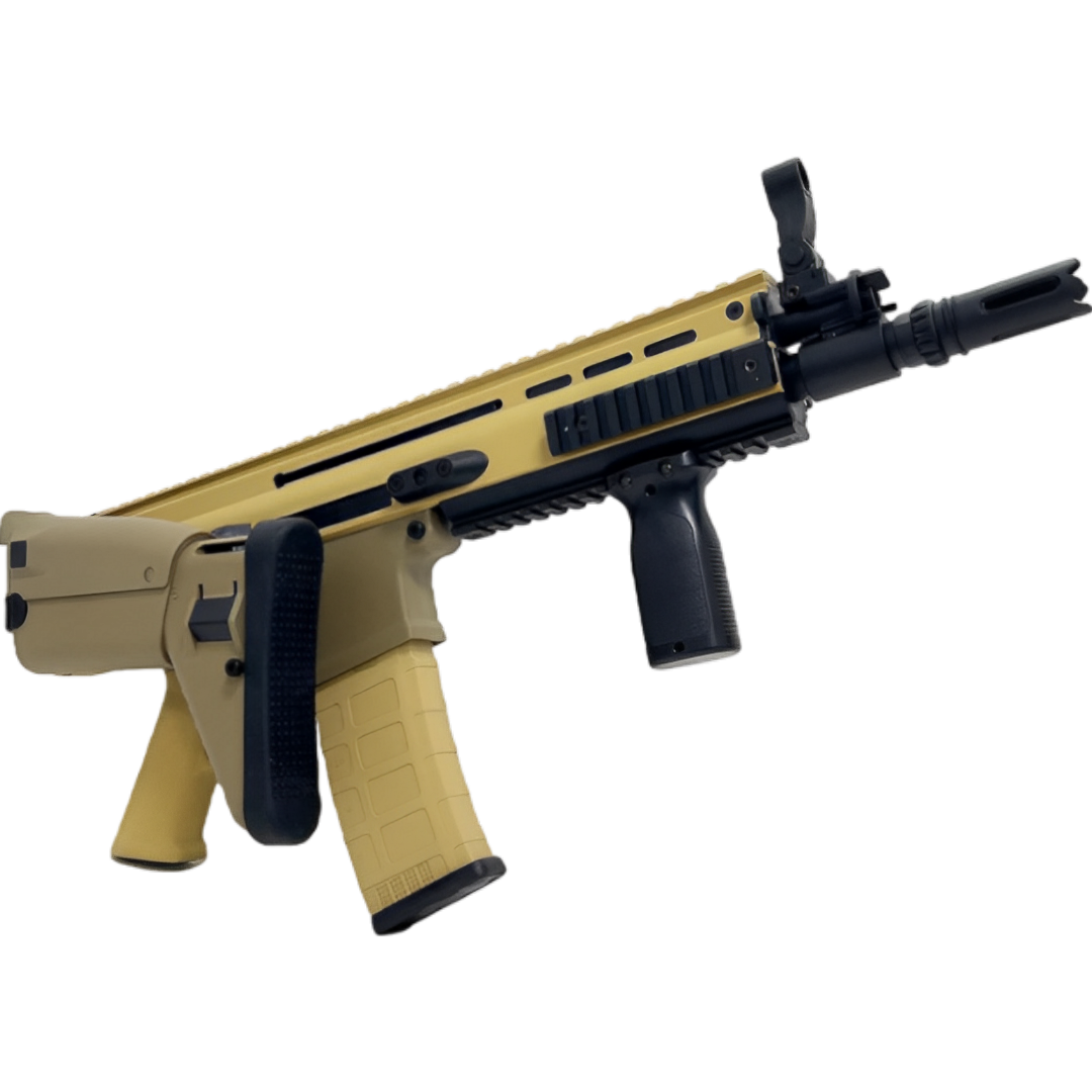 DEKAI SCAR AK16 electric gel blaster with versatile stock, semi-auto fire, and high-performance build.