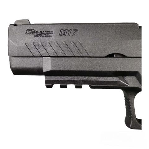 SIG P320 M17 gel blaster with rapid-fire mode, ergonomic grip, and durable ABS exterior.