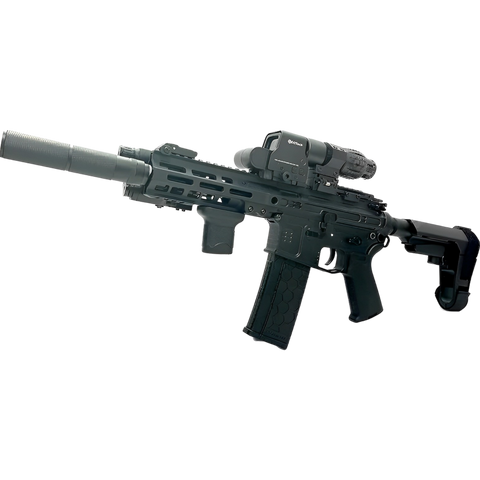 SLR 3 black gel blaster with realistic nylon body, ideal for immersive gel blasting battles.